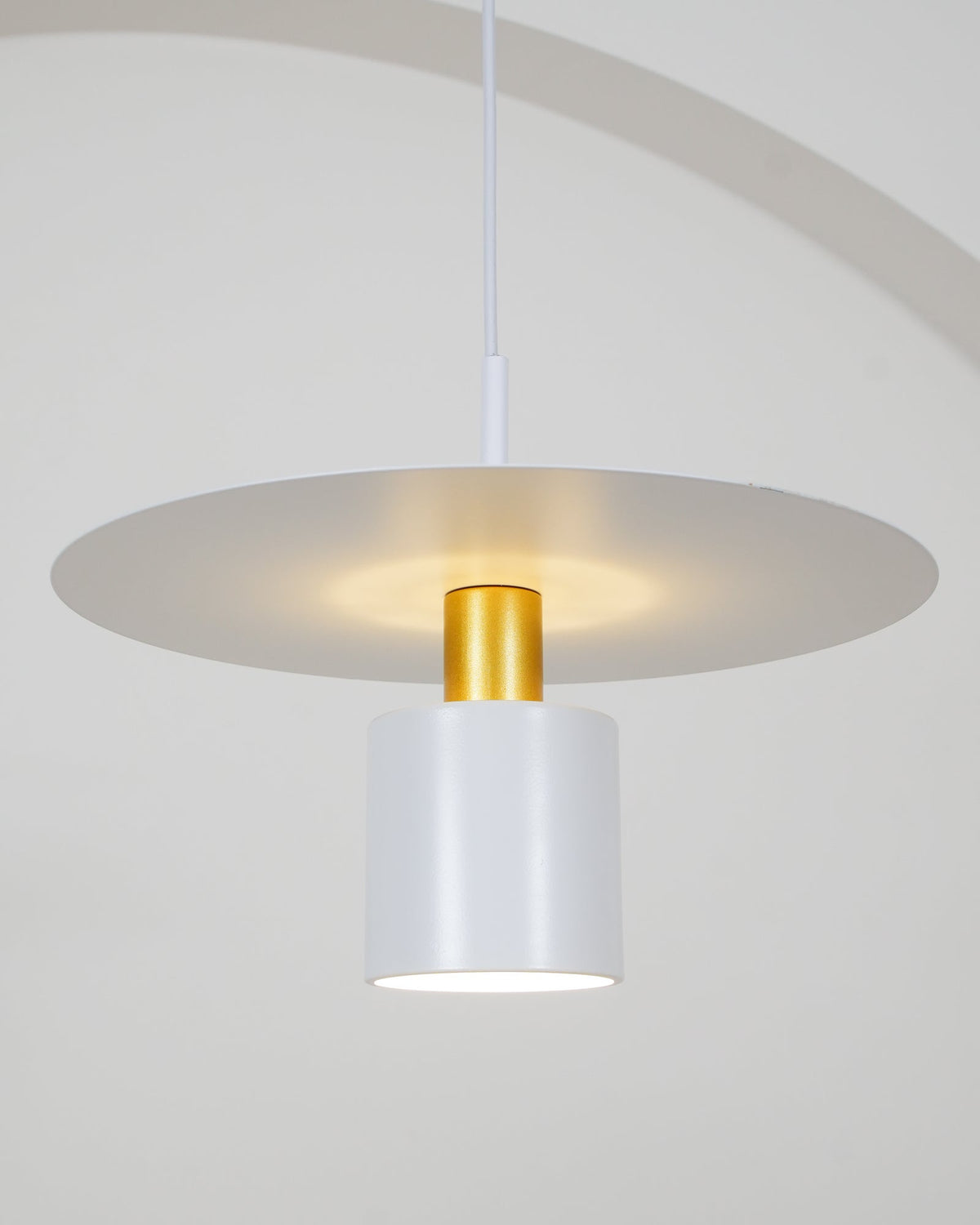 Candeeiro pendente Erixy, cilindro e disco, industrial