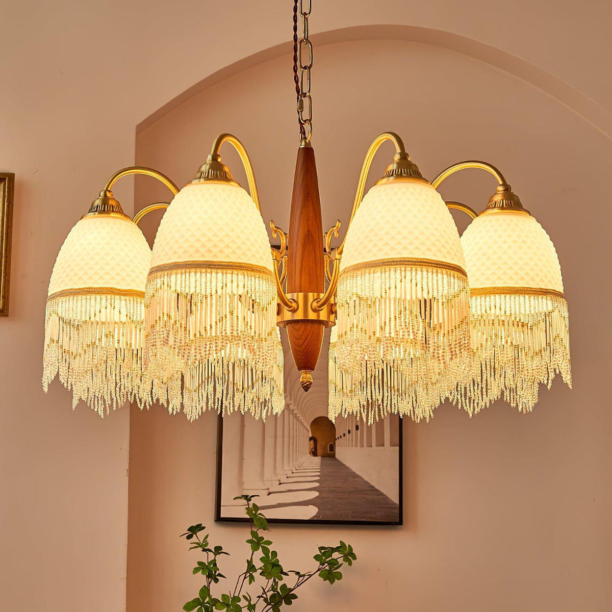 Yaves vintagekrona med tofs och glas