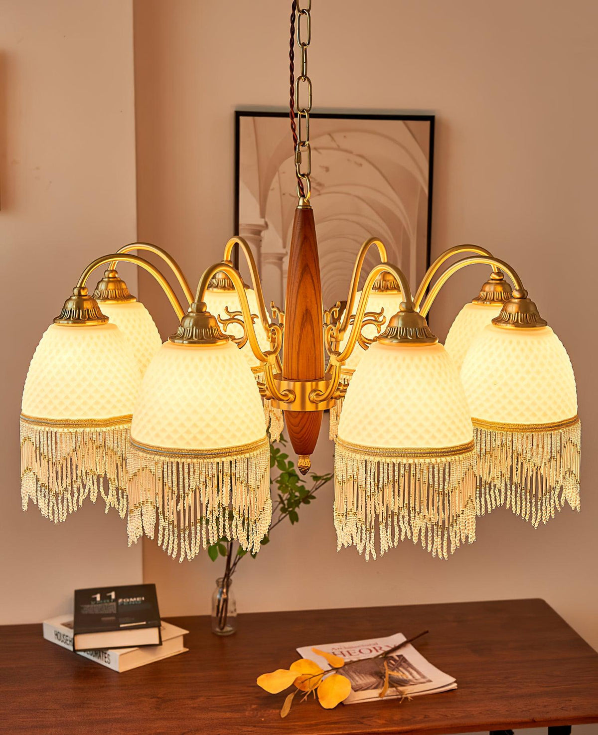 Yaves vintagekrona med tofs och glas