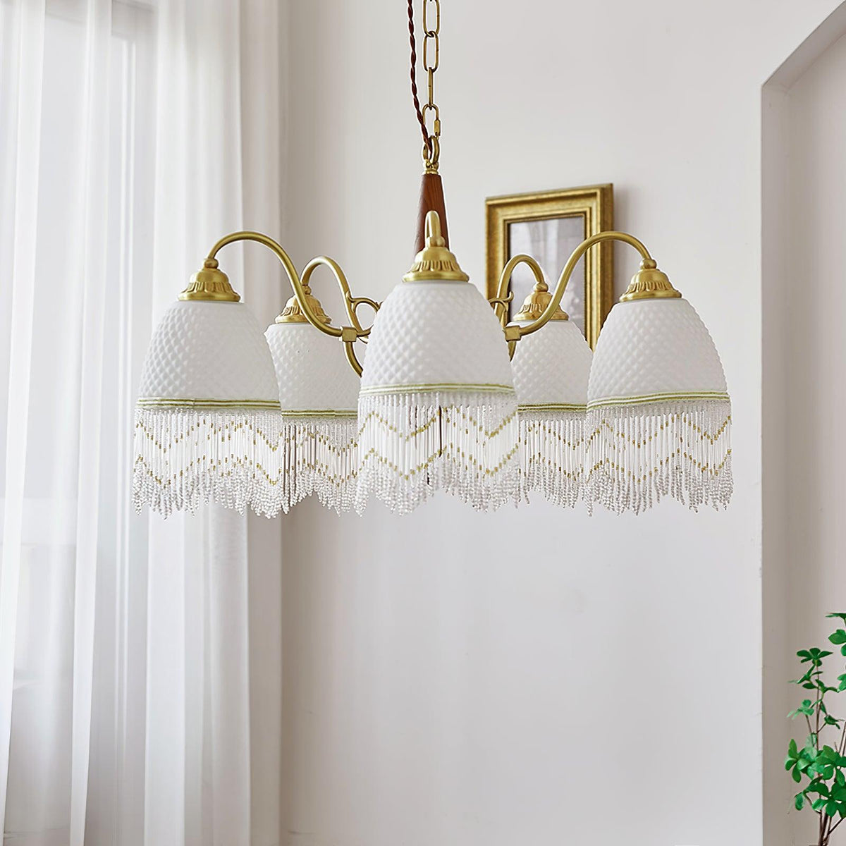 Yaves vintagekrona med tofs och glas