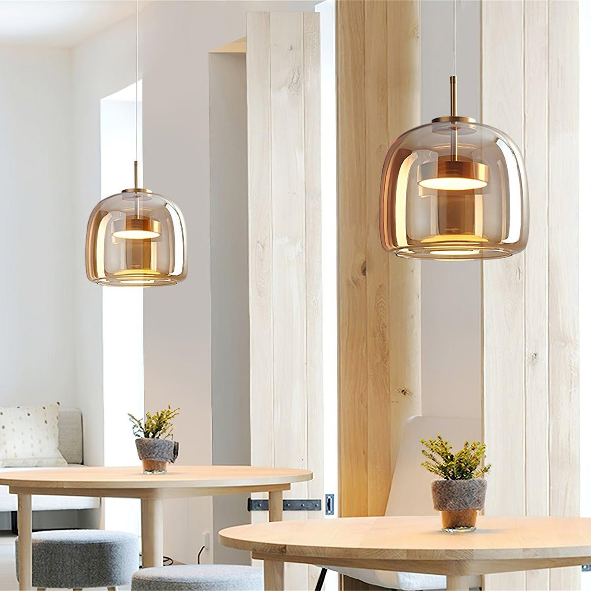 Obsidian moderne glaspendel
