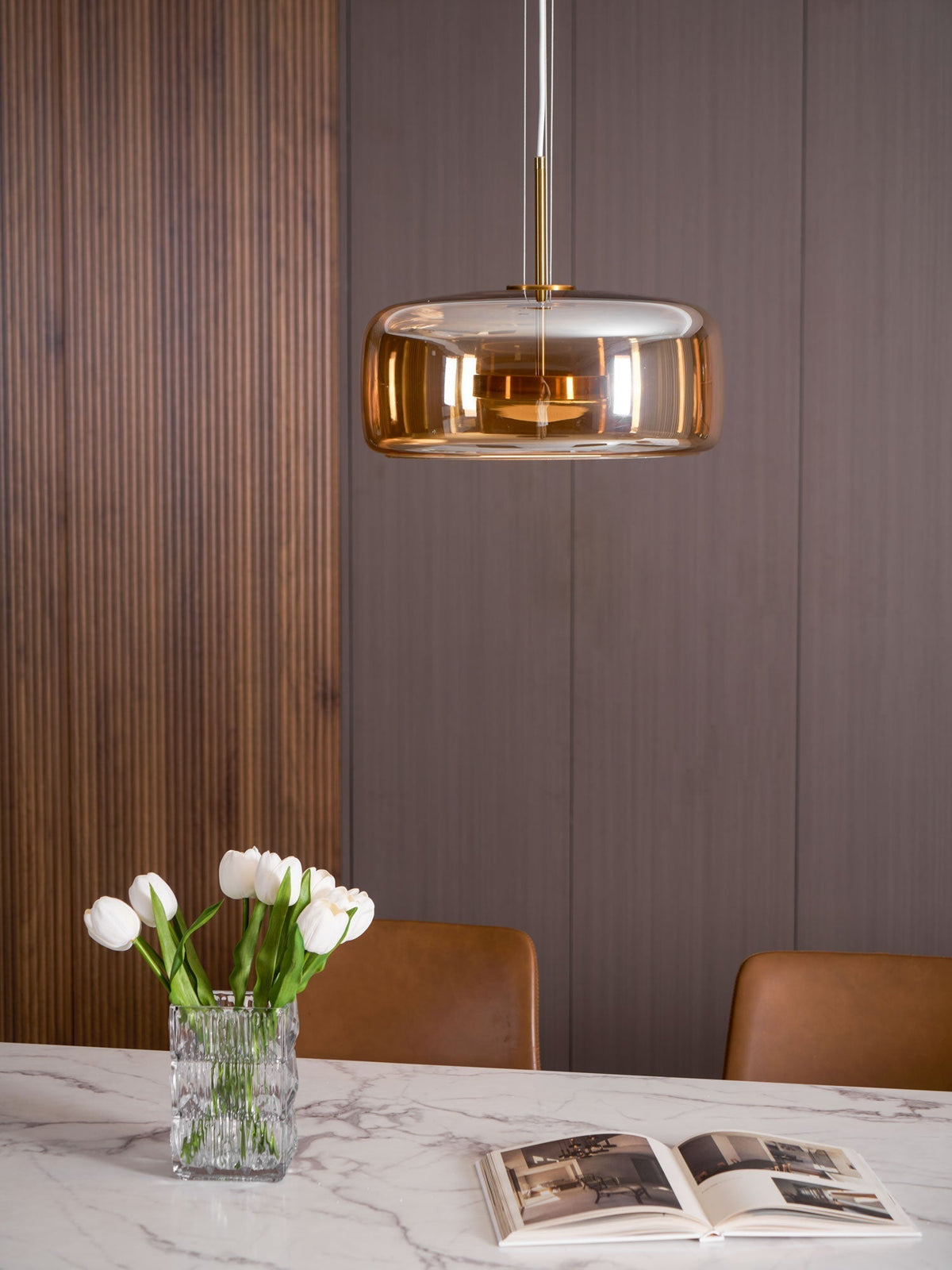 Obsidian moderne glaspendel