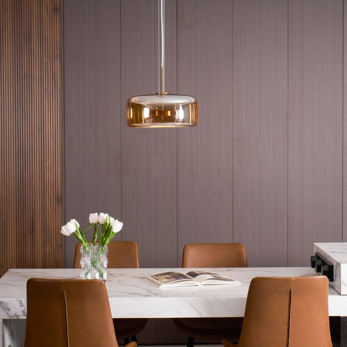 Obsidian moderne glaspendel
