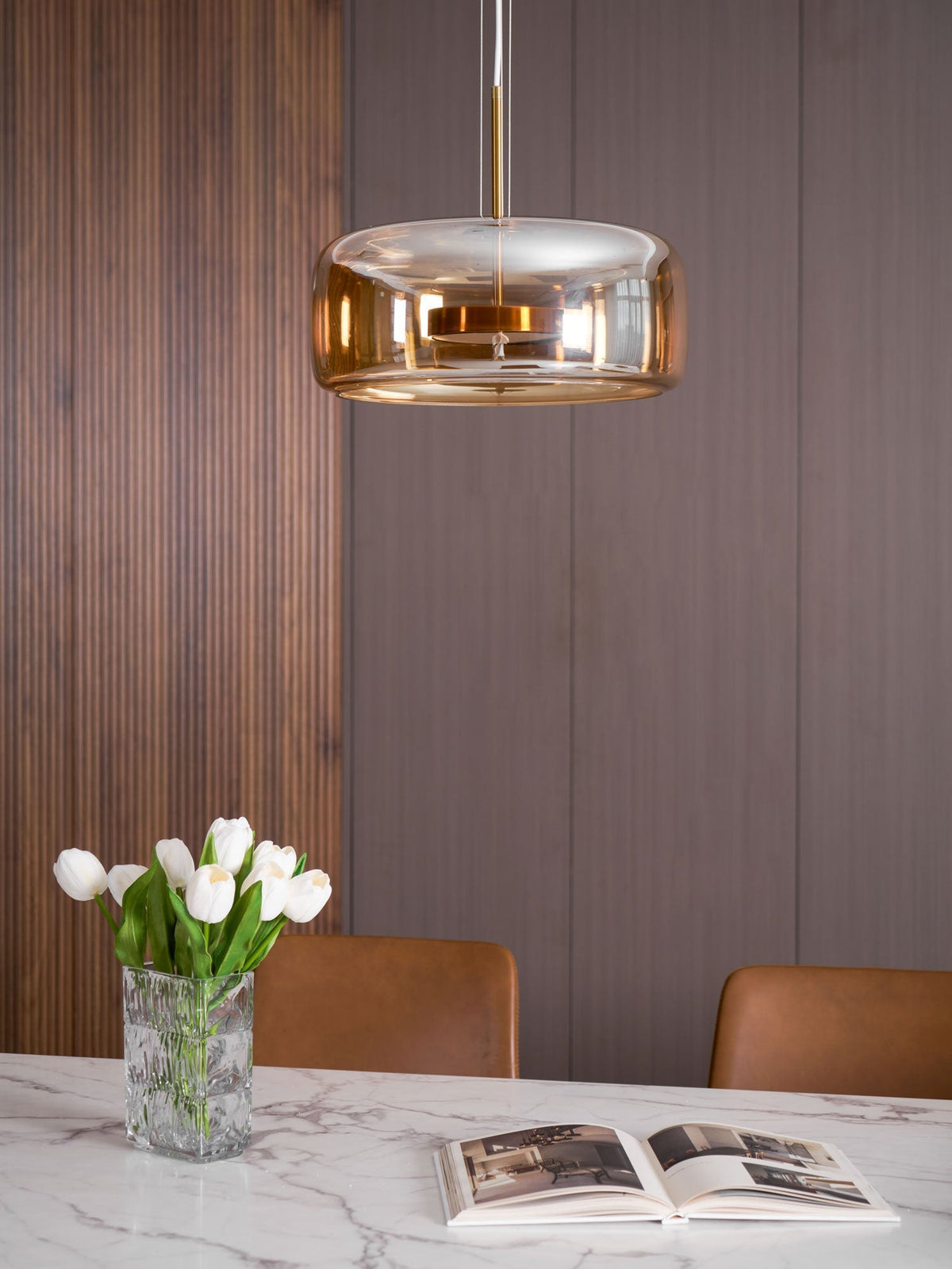 Obsidian moderne glaspendel