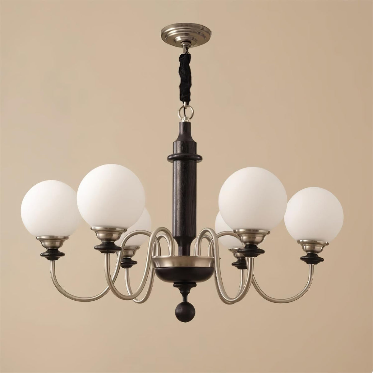 Lumivian lysekrone med 8 glaskupler