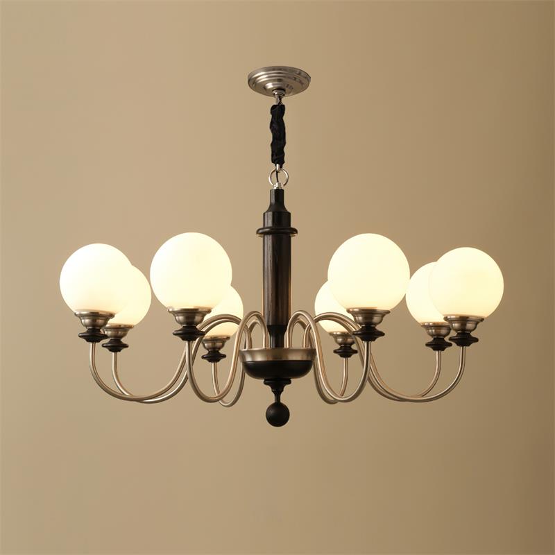 Lumivian lysekrone med 8 glaskupler