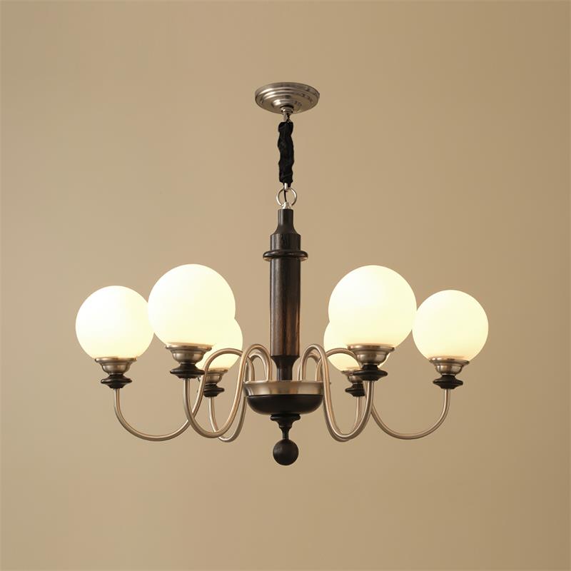 Lumivian lysekrone med 8 glaskupler