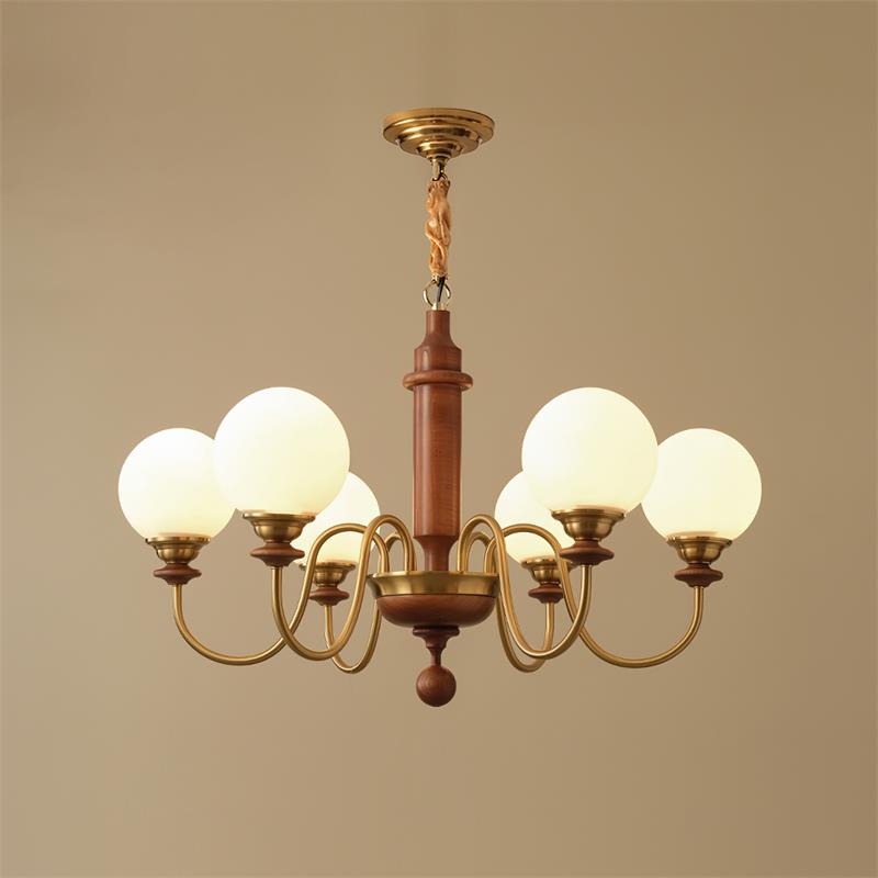 Lumivian lysekrone med 8 glaskupler