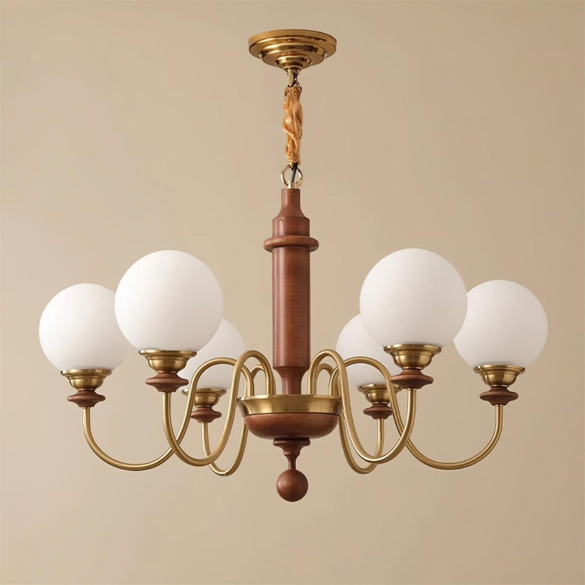 Lumivian lysekrone med 8 glaskupler