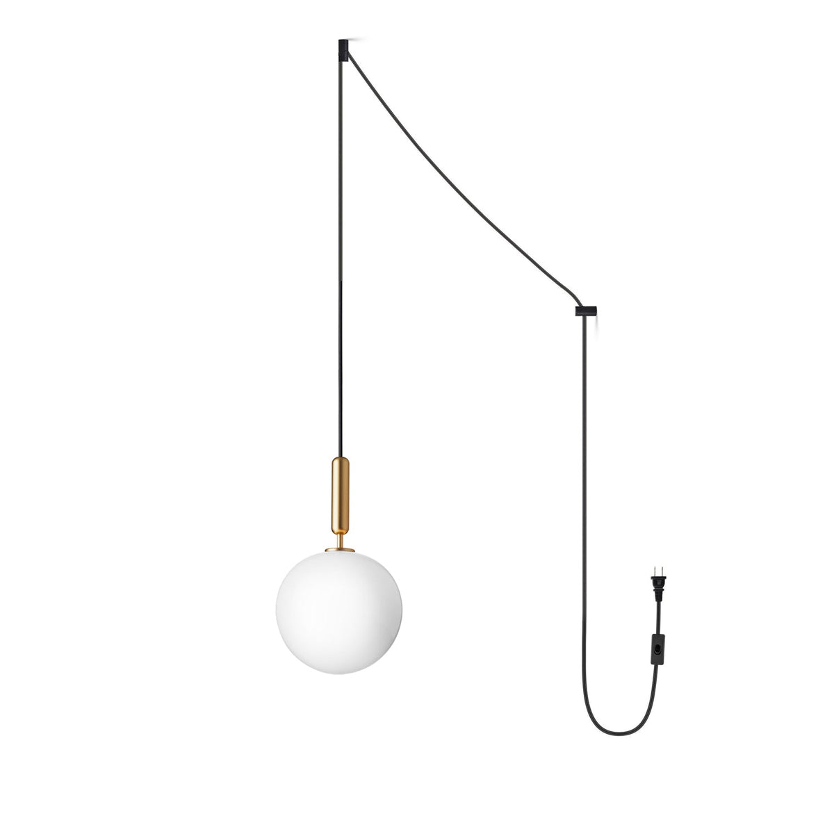 Azorila moderne minimalistisk hængelampe i messing og glas
