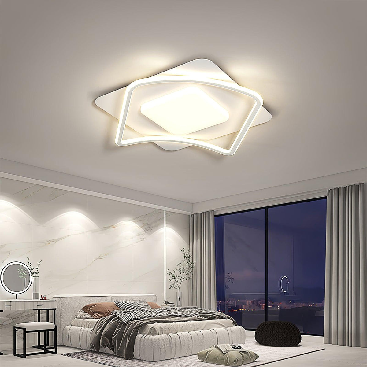 Norisiella mínímalískur geometrískur LED-loftlampi