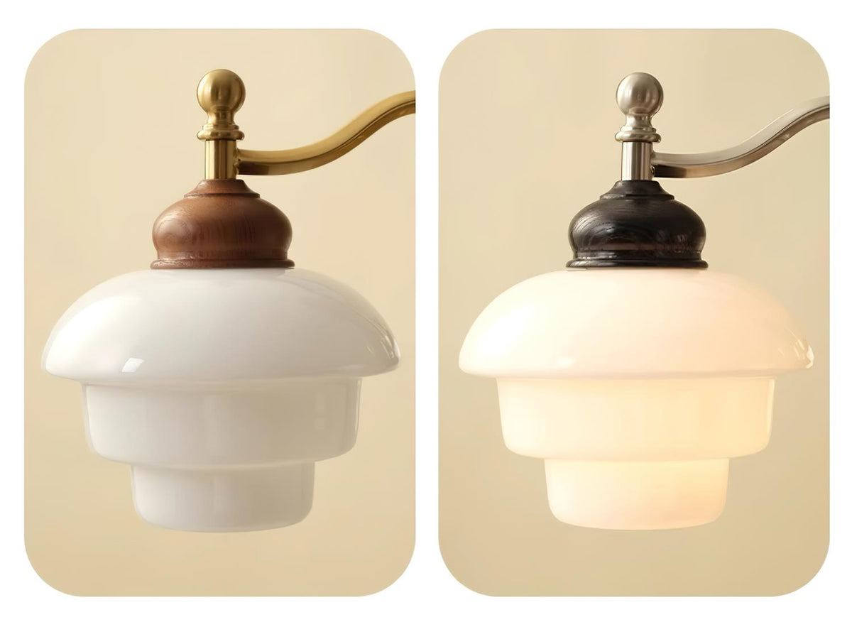 Elviora lysekrone, træ, glas, mid-century