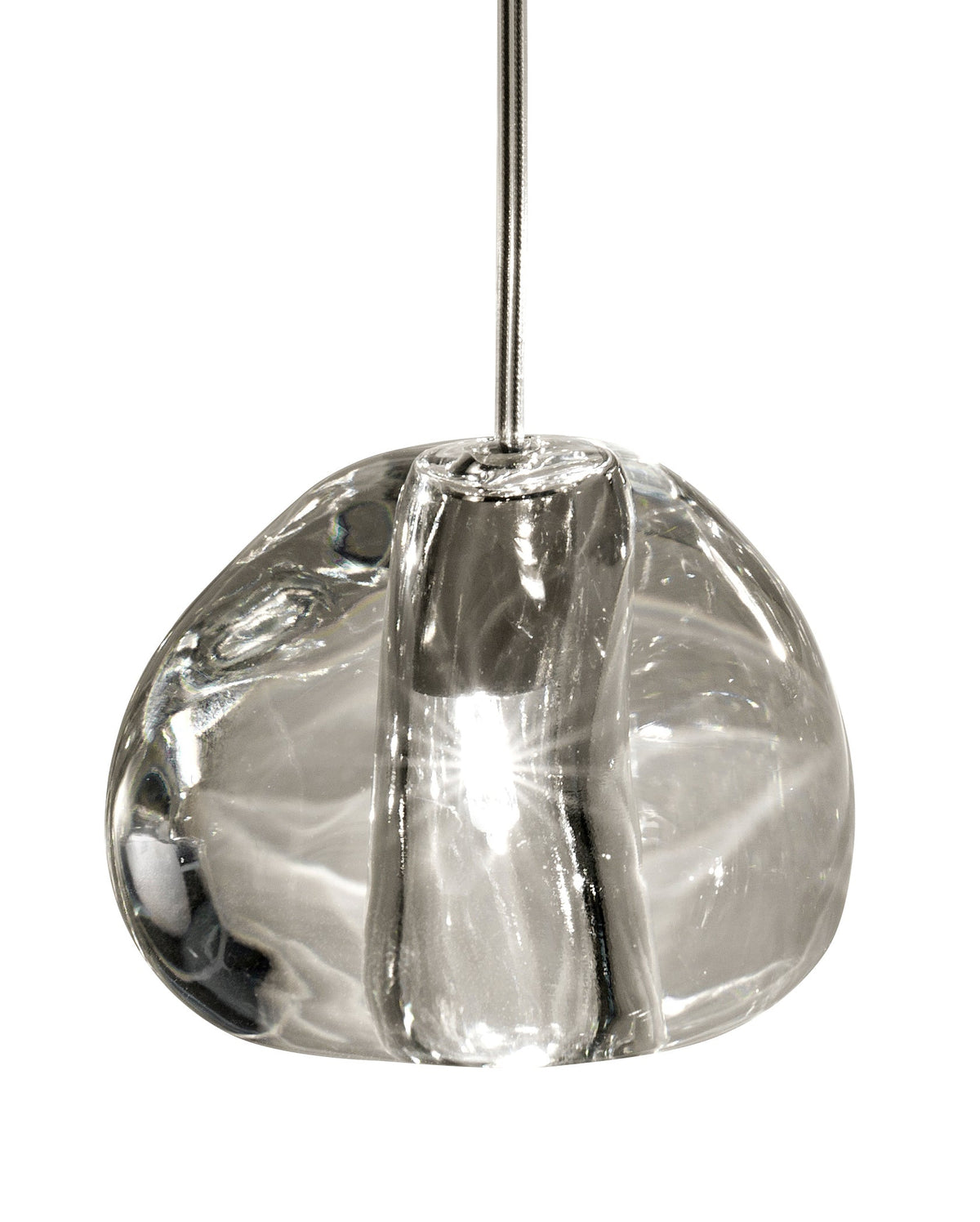 Candeeiro suspenso Gevlin de cristal cereja, pós-moderno e luxuoso