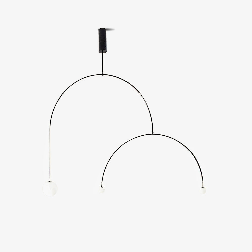 Candelabro Viraiseon móvel, preto e minimalista