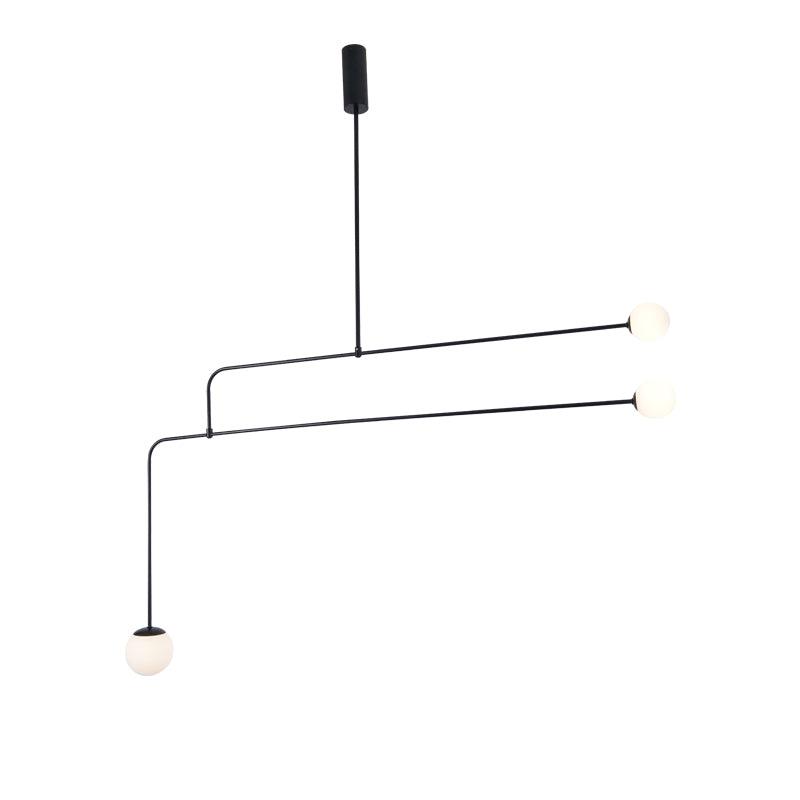 Candelabro Viraiseon móvel, preto e minimalista