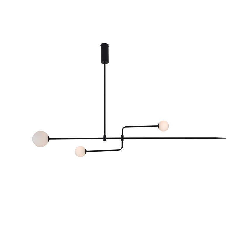 Candelabro Viraiseon móvel, preto e minimalista