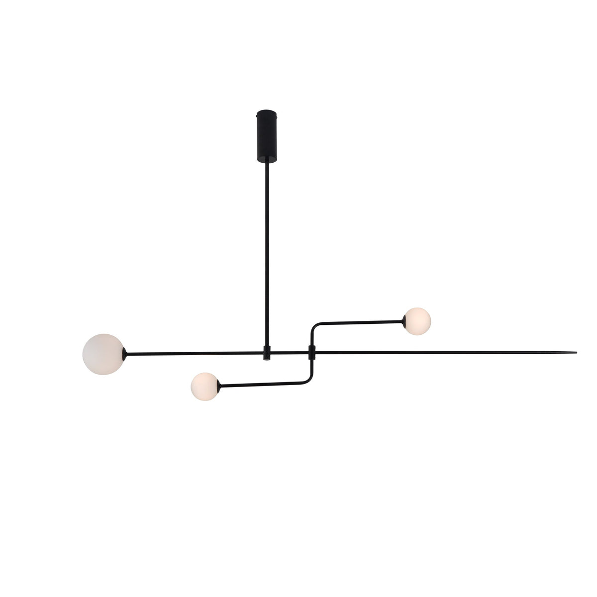 Candelabro Viraiseon móvel, preto e minimalista