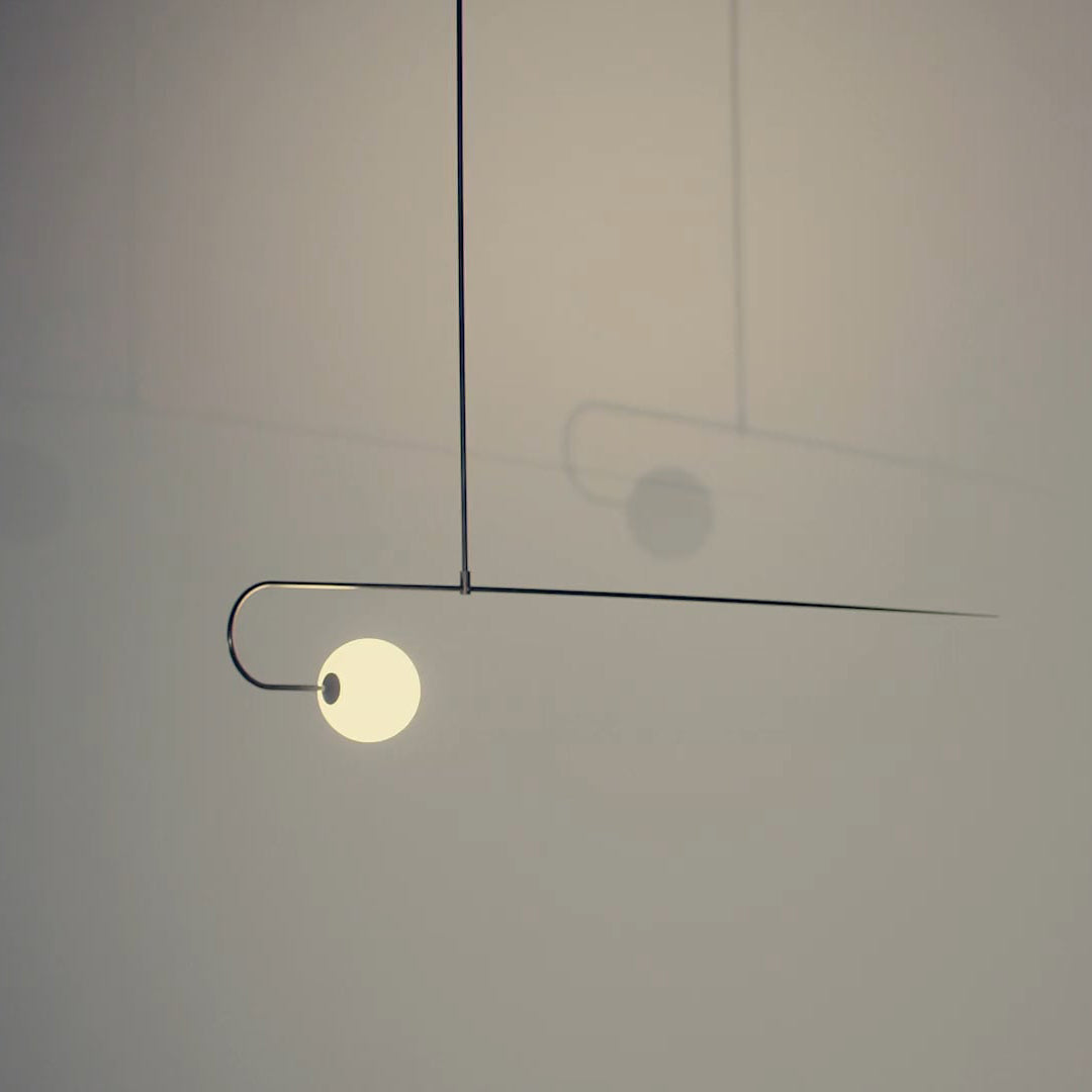Candelabro Viraiseon móvel, preto e minimalista
