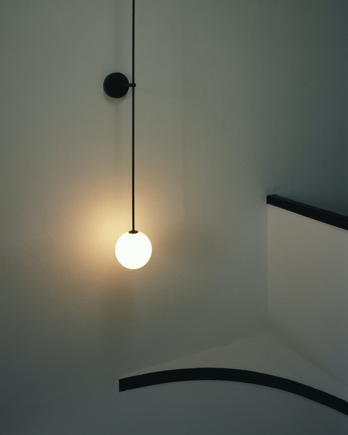 Veluelle modern minimalistisk mobil vägglampa i glas