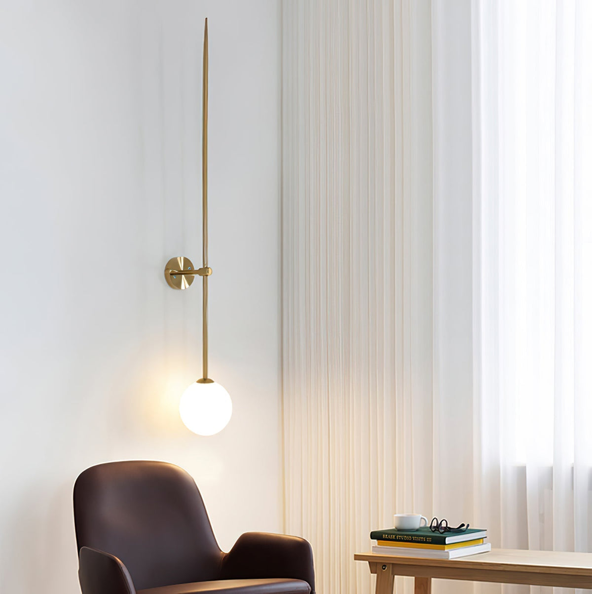 Veluelle modern minimalistisk mobil vägglampa i glas