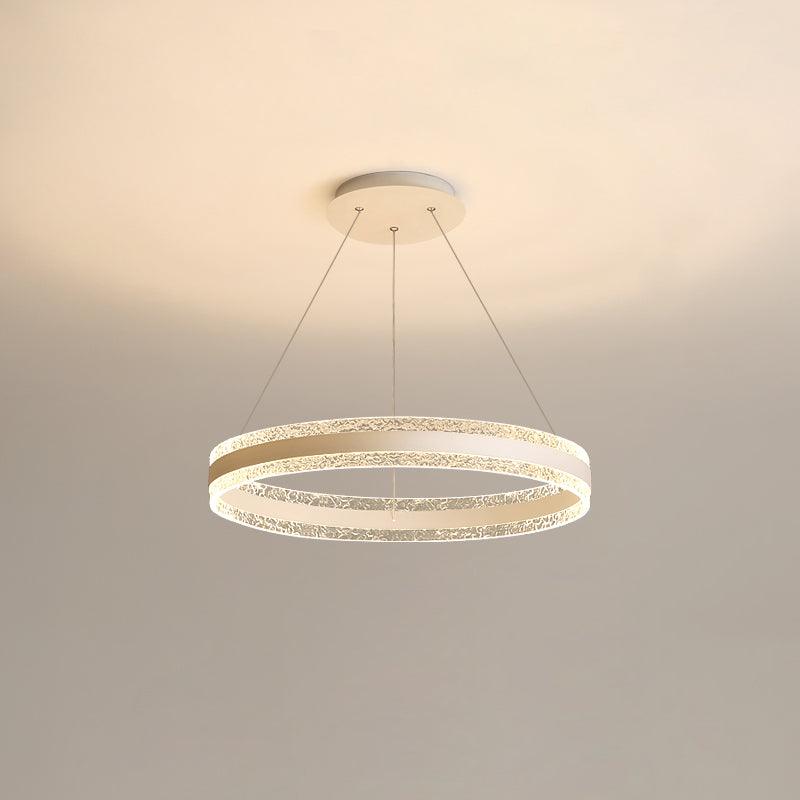 Aroxen Moderne LED-pendellampe med dobbelte cirkelringe