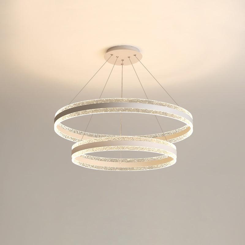 Aroxen Moderne LED-pendellampe med dobbelte cirkelringe