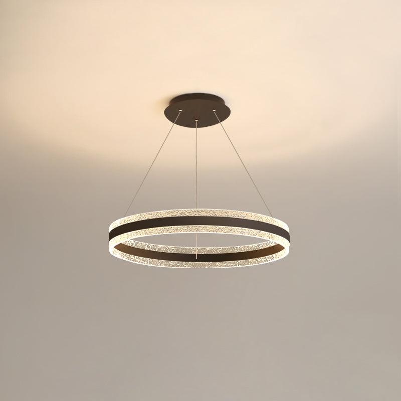 Aroxen Moderne LED-pendellampe med dobbelte cirkelringe