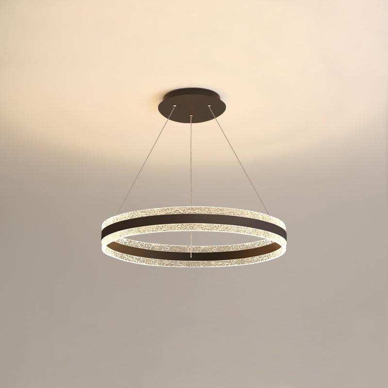 Aroxen Moderne LED-pendellampe med dobbelte cirkelringe