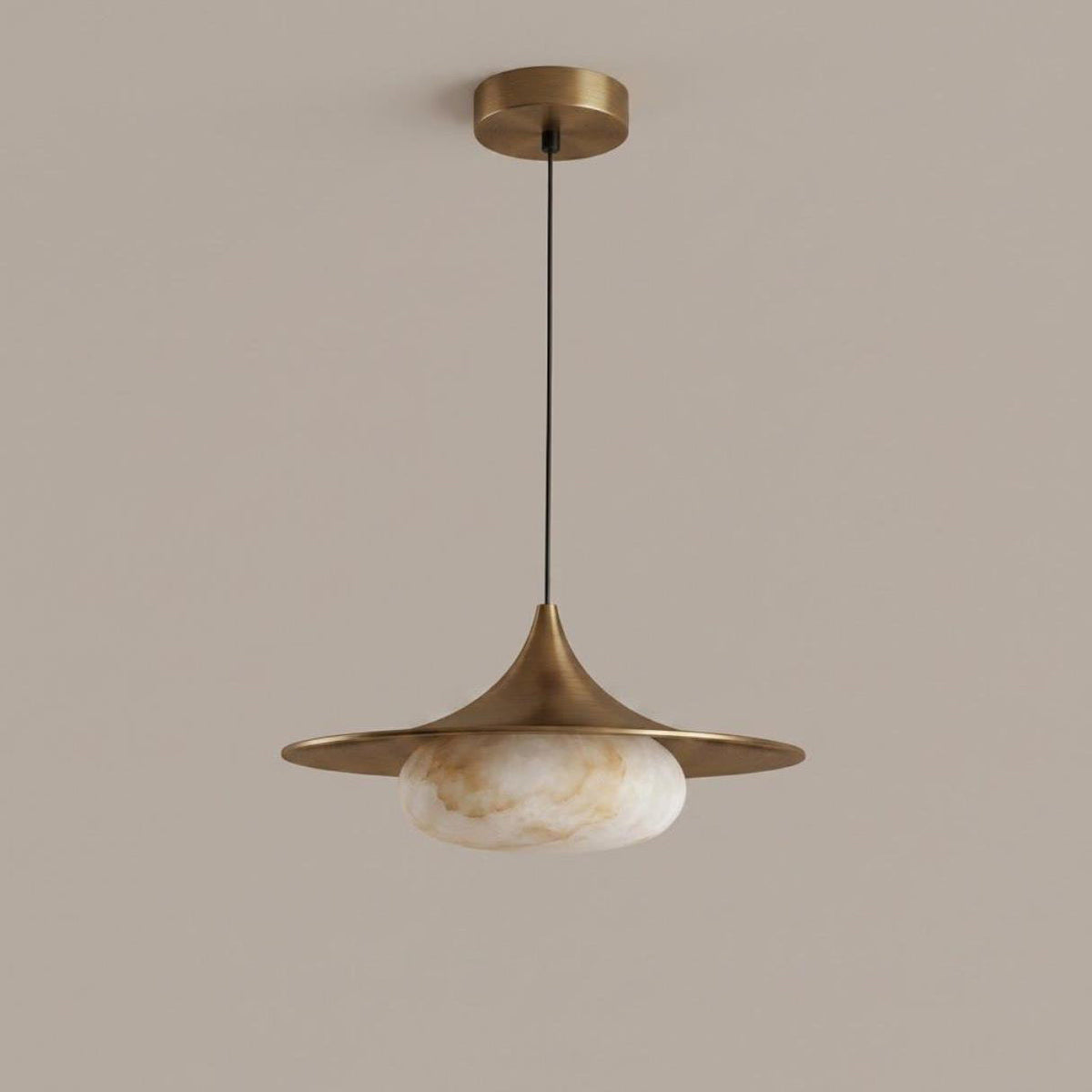 Fallowcrest pendellampe i alabast