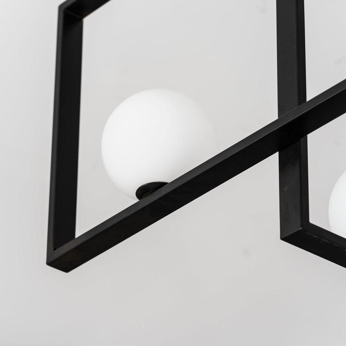 Veliiel moderne geometrisk Mondrian-lysekrone i glas og messing