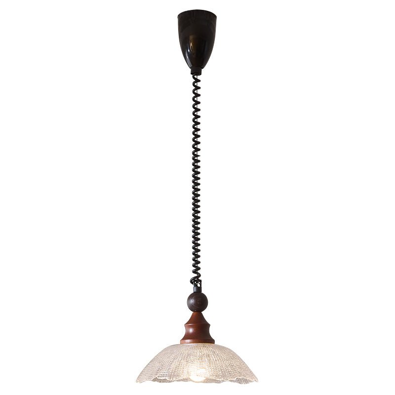 Nydoreth elegant vintage kunstnerisk pendellampe i træ