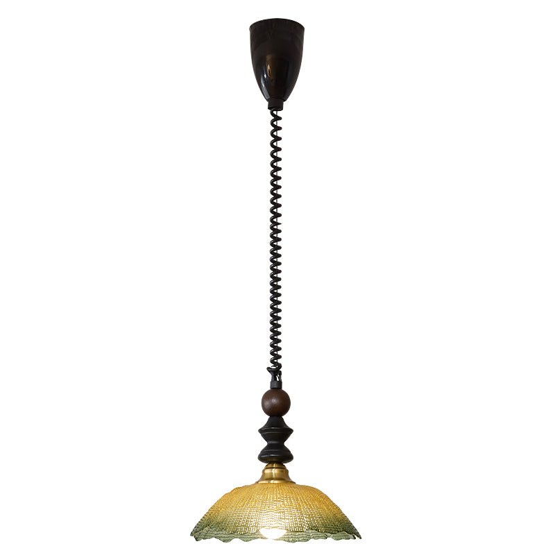 Nydoreth elegant vintage kunstnerisk pendellampe i træ