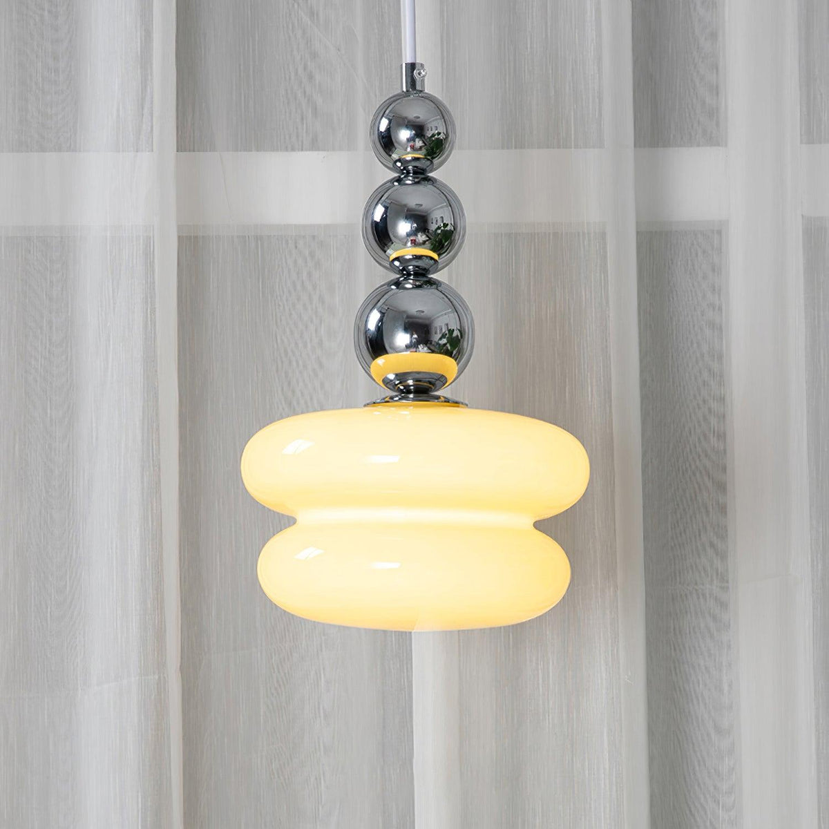 Aurelin-pendellampe i kunstnerisk glas
