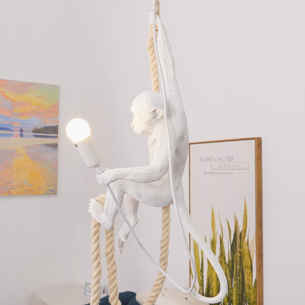 Epiran kunstnerisk pendel i harpiks og reb