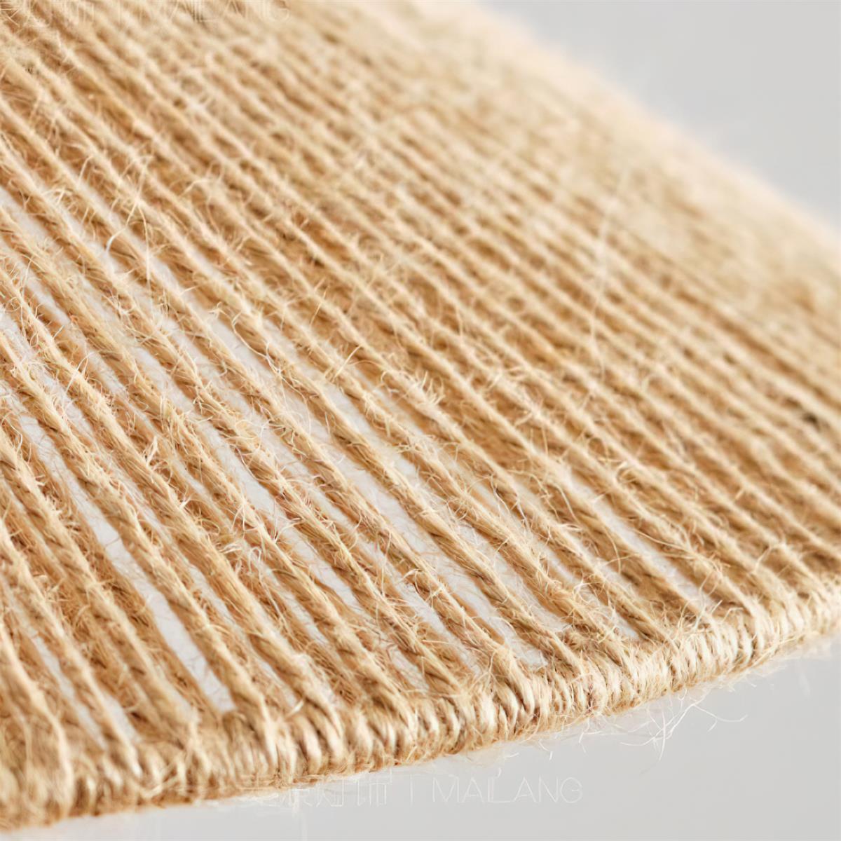 Fidoya kegleformet pendellampe i flettet rattan