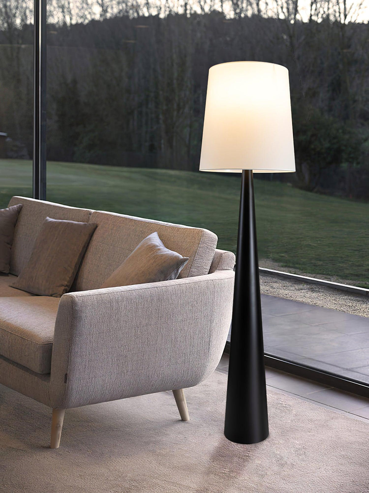 Linania minimalistisk gulvlampe i stof