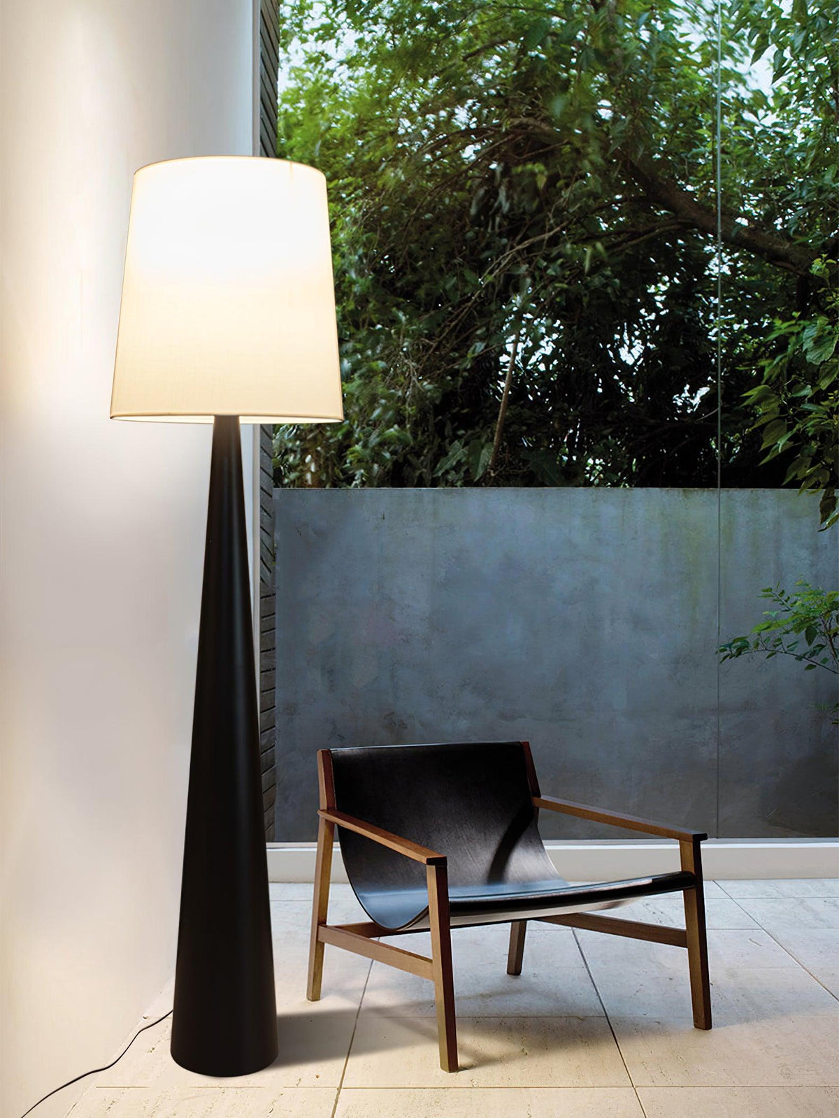 Linania minimalistisk gulvlampe i stof