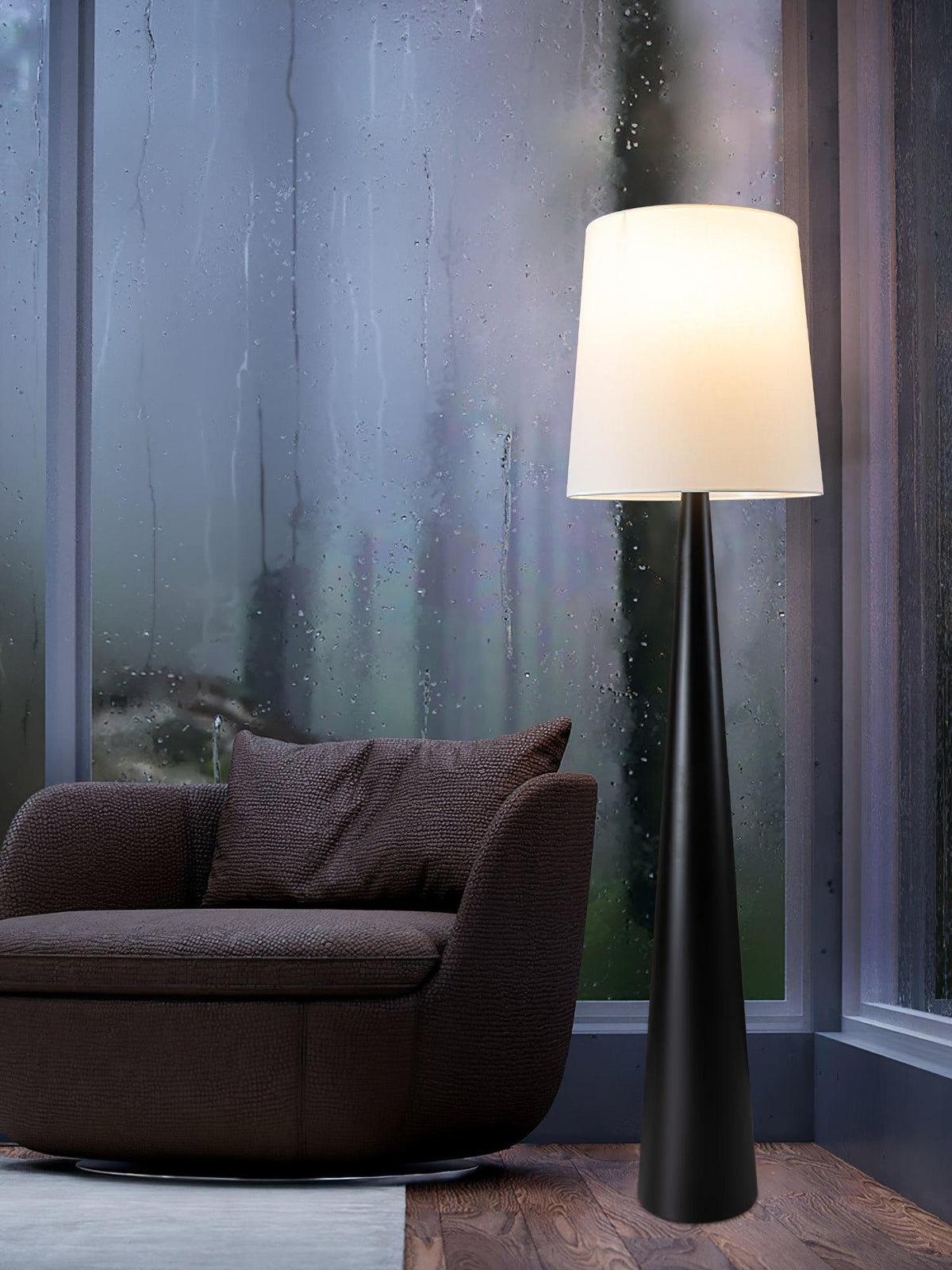 Linania minimalistisk gulvlampe i stof