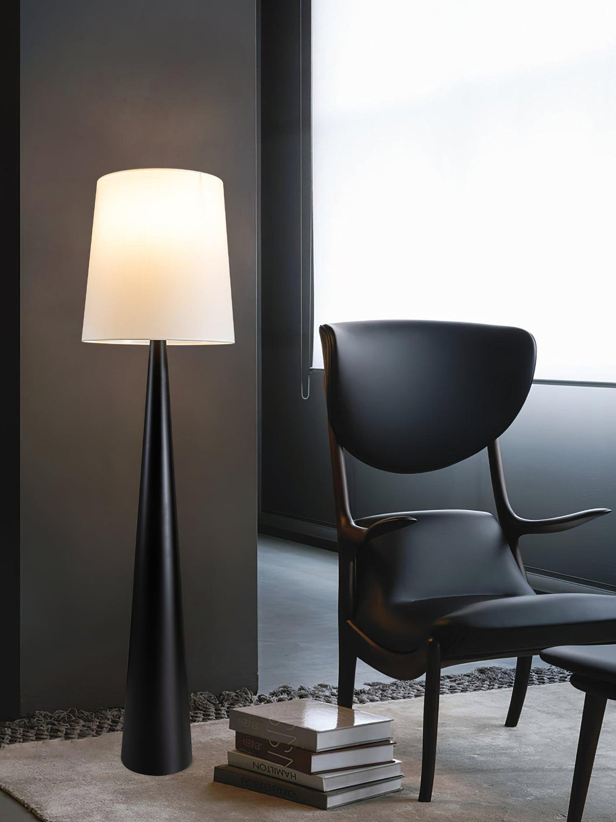 Linania minimalistisk gulvlampe i stof