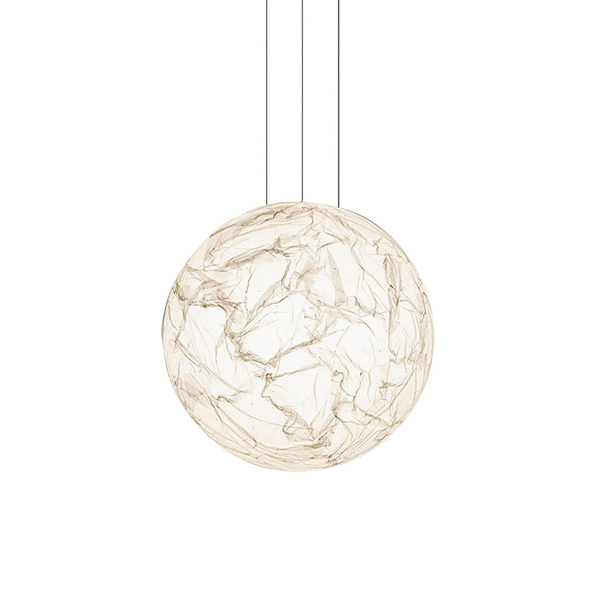 Candeeiro suspenso Globe minimalista em seda