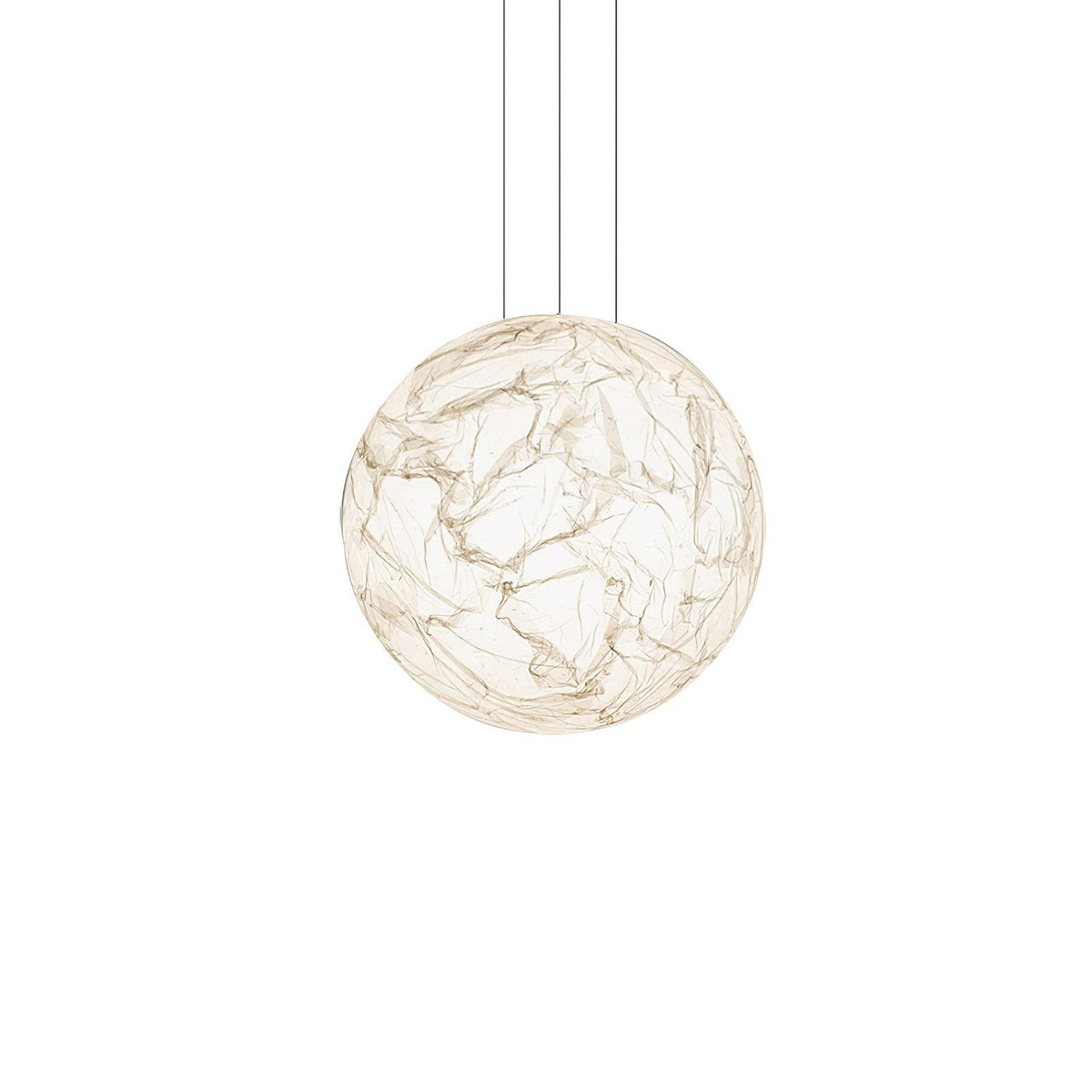 Candeeiro suspenso Globe minimalista em seda