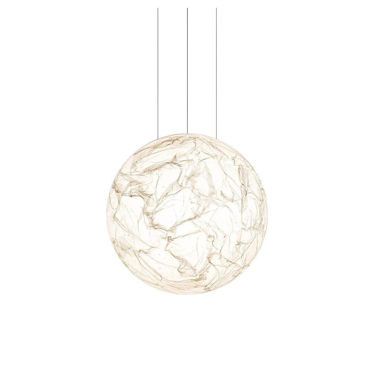 Candeeiro suspenso Globe minimalista em seda