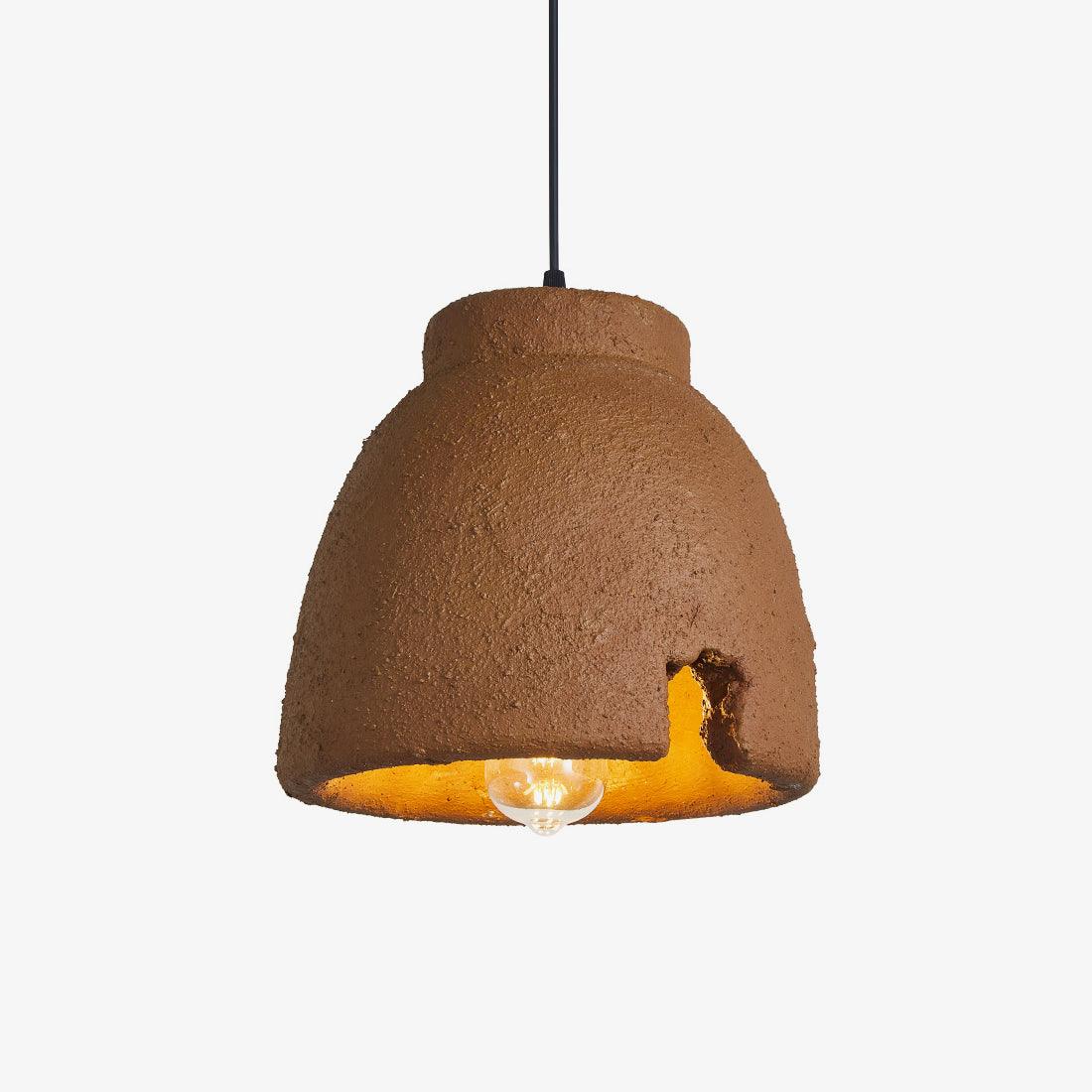 Candeeiro suspenso em resina Wabi-Sabi Osileth