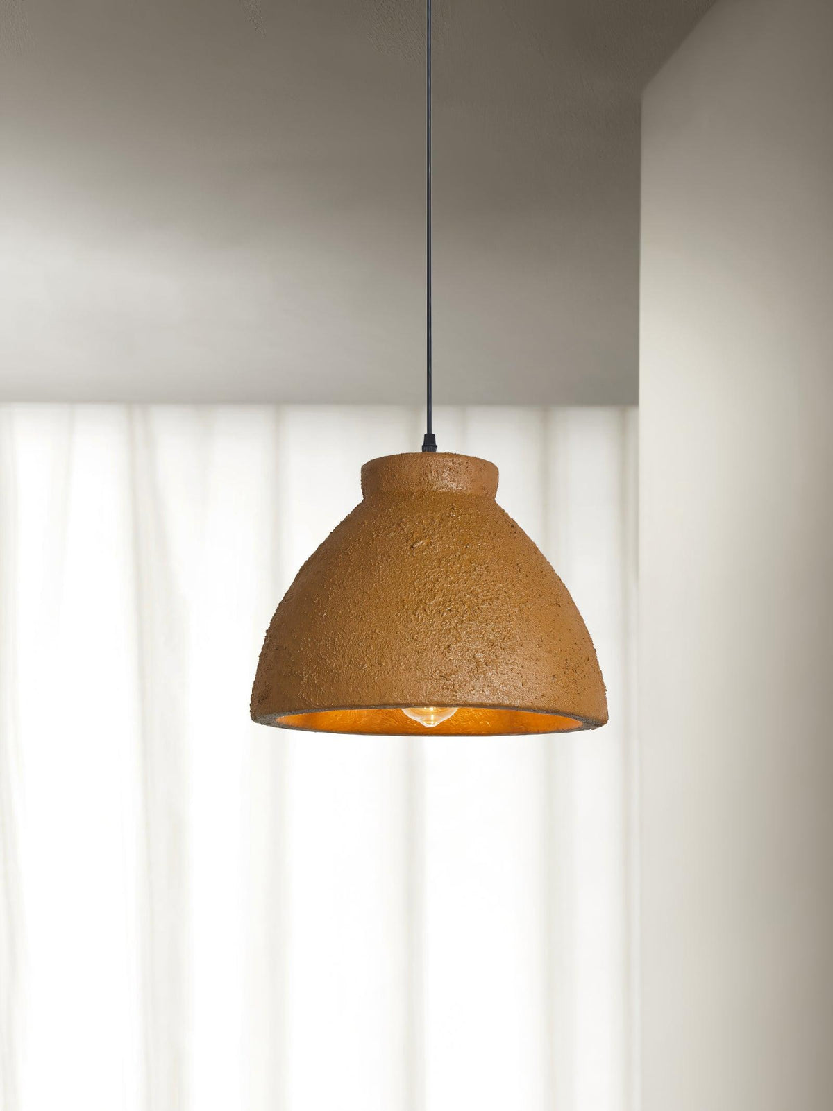 Candeeiro suspenso em resina Wabi-Sabi Osileth