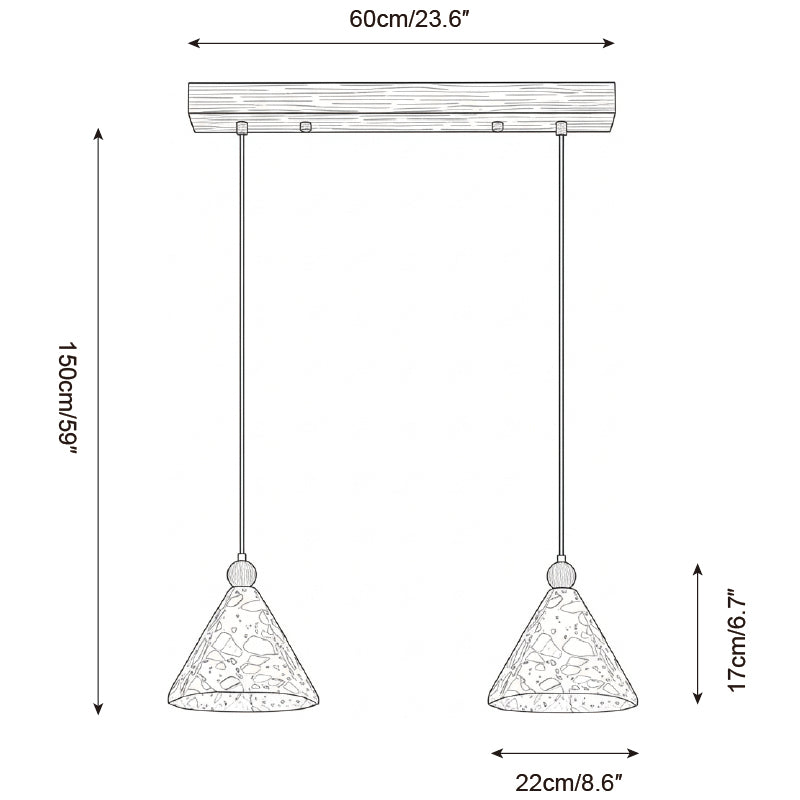 Calisenne pyramidependellampe