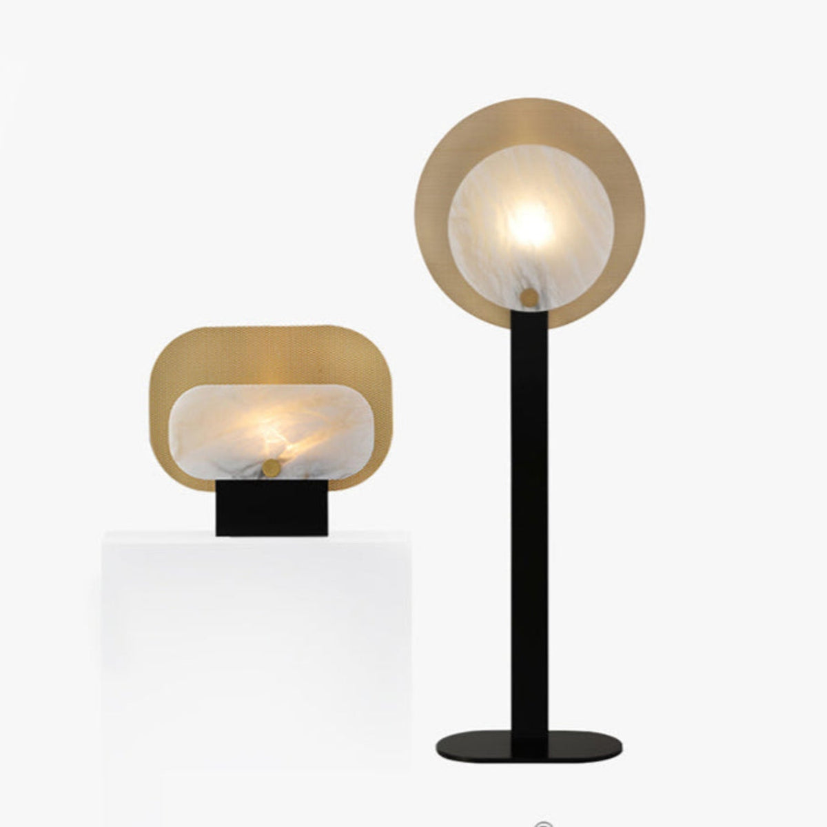 Mosaik Elegance-gulvlampe i alabast
