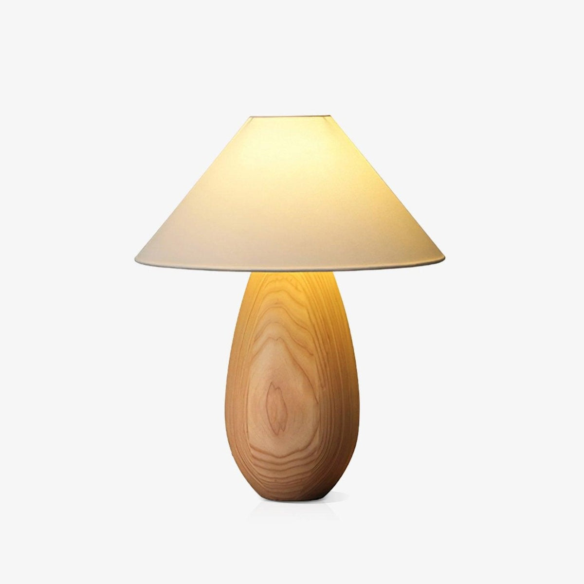 Candeeiro de mesa Orbace em madeira natural