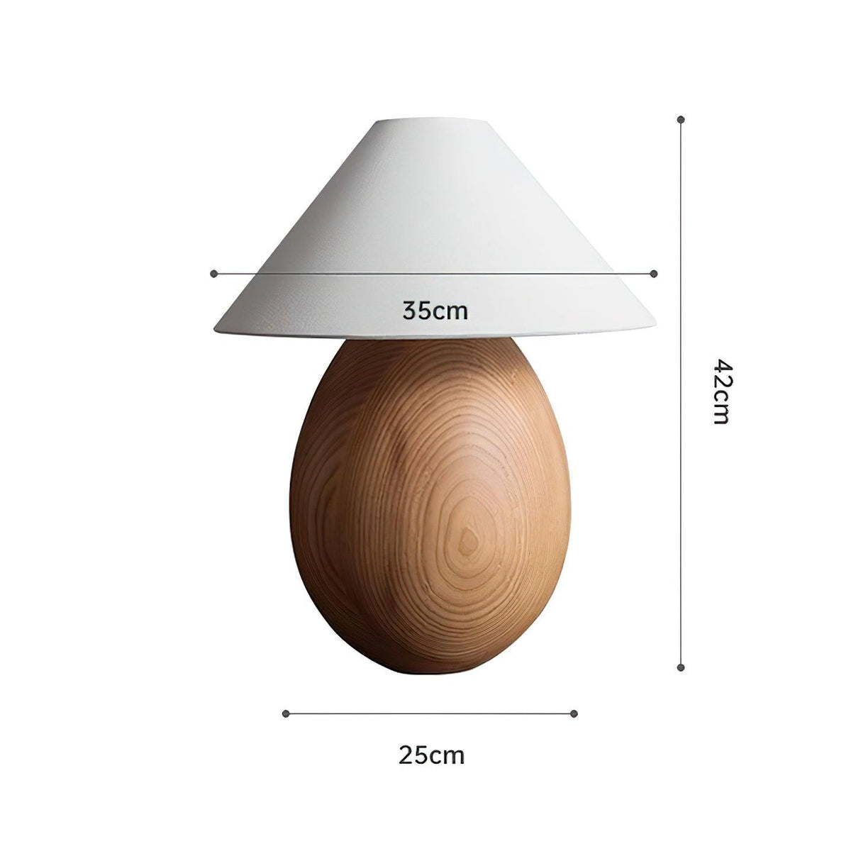 Orbace naturlig bordslampa i trä
