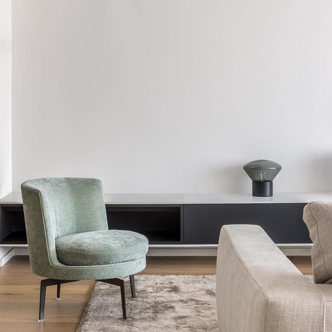 Candeeiro de mesa minimalista em madeira Sylirella
