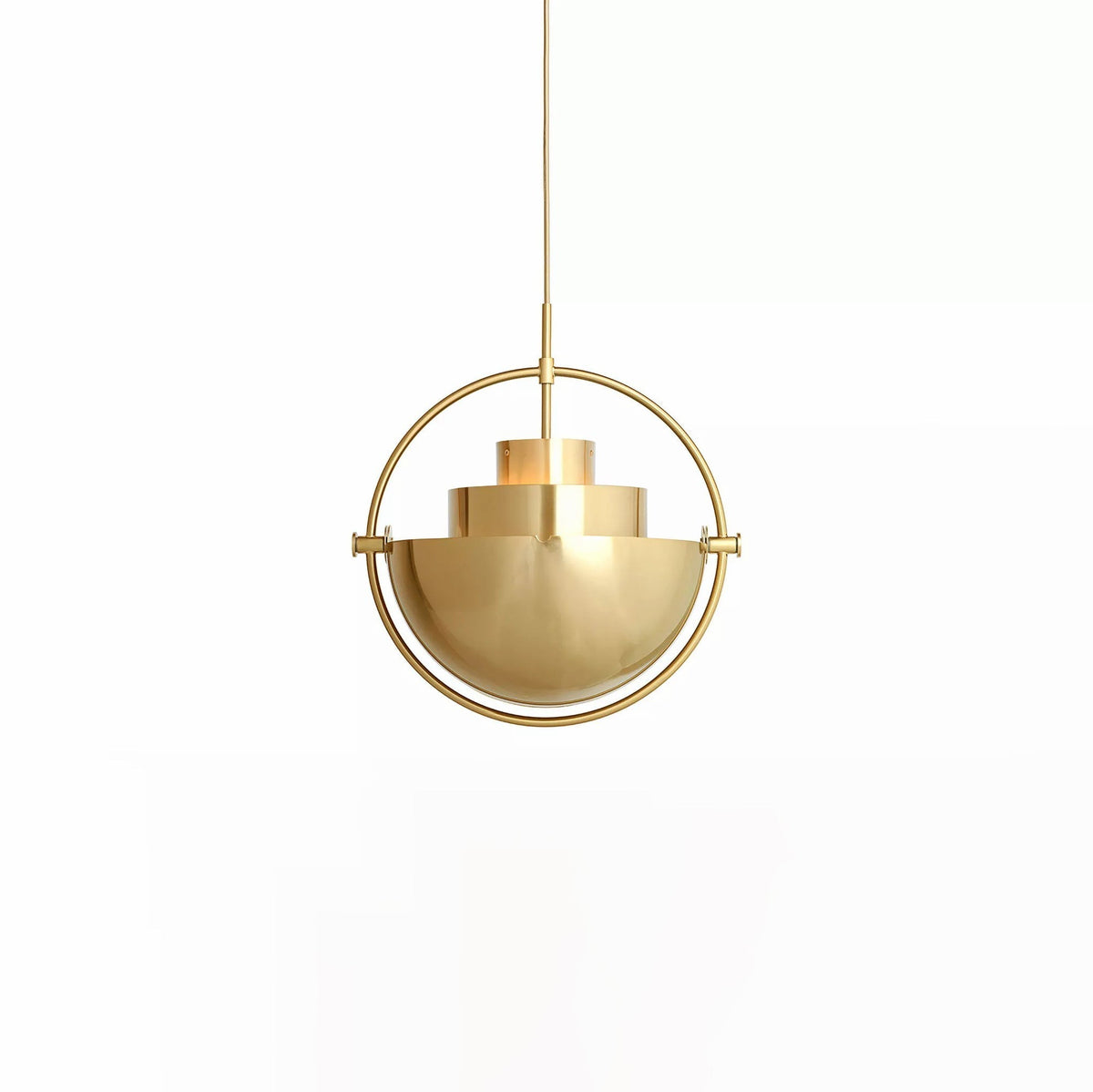 Miruaine pendellampe med deform kugle i guld